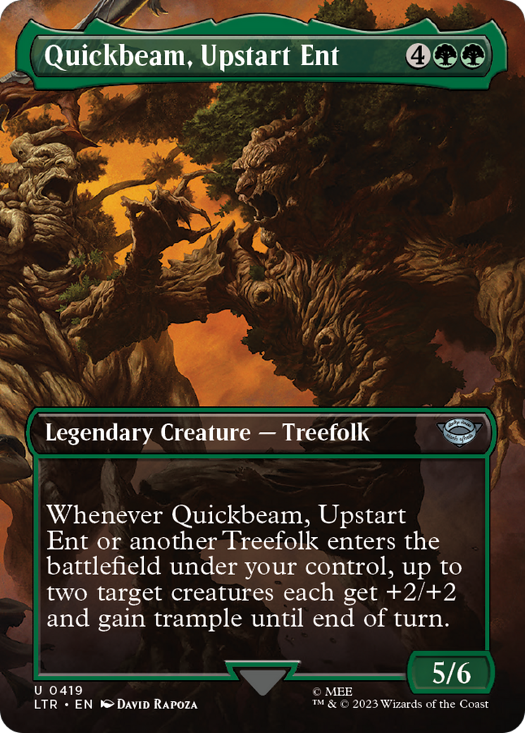 Quickbeam, Upstart Ent (Borderless Alternate Art) [The Lord of the Rings: Tales of Middle-Earth] | Magic Magpie