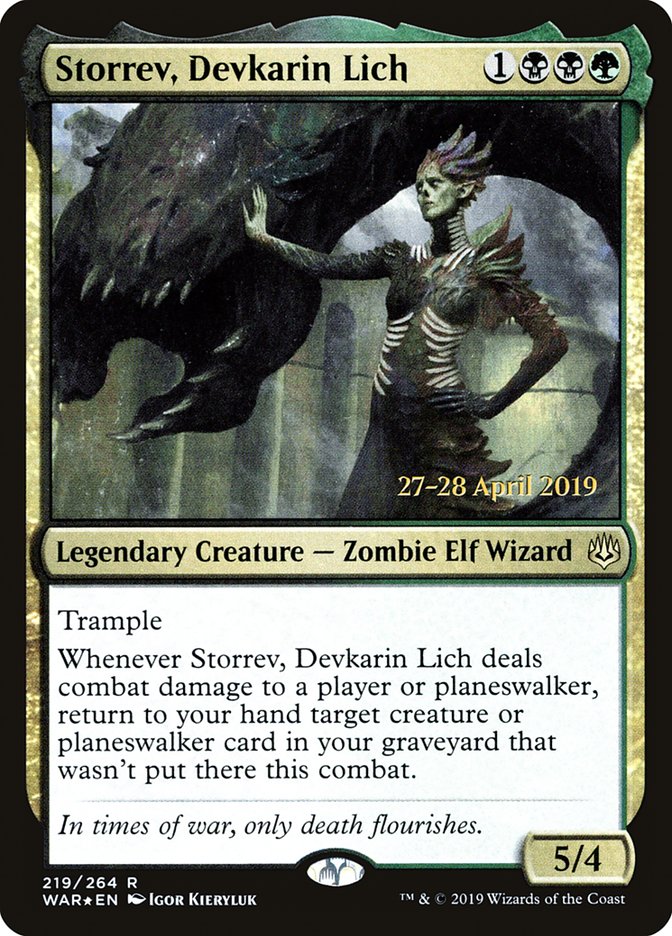 Storrev, Devkarin Lich  [War of the Spark Prerelease Promos] | Magic Magpie