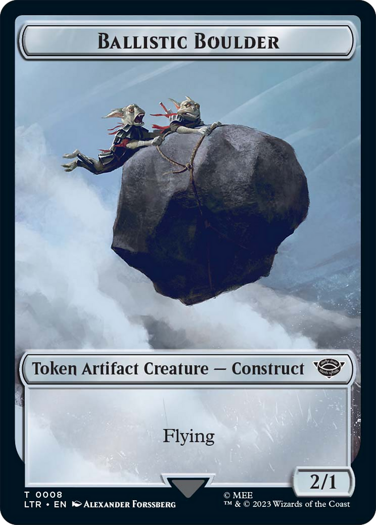 Ballistic Boulder // Food Token (09) Double-Sided Token [The Lord of the Rings: Tales of Middle-Earth Tokens] | Magic Magpie