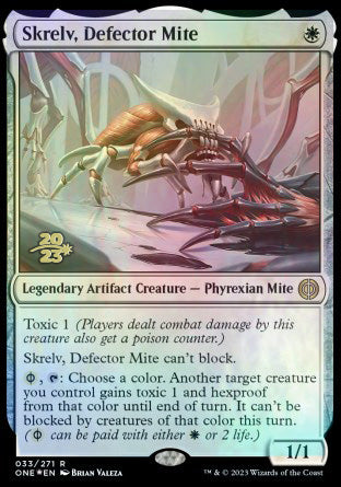 Skrelv, Defector Mite [Phyrexia: All Will Be One Prerelease Promos] | Magic Magpie
