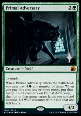 Primal Adversary (Promo Pack) [Innistrad: Midnight Hunt Promos] | Magic Magpie