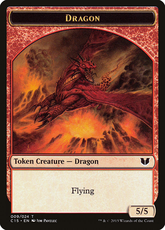 Dragon // Dragon Double-Sided Token [Commander 2015 Tokens] | Magic Magpie