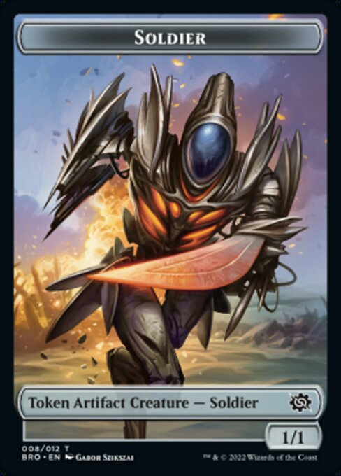 Powerstone // Soldier (008) Double-Sided Token [The Brothers' War Tokens] | Magic Magpie