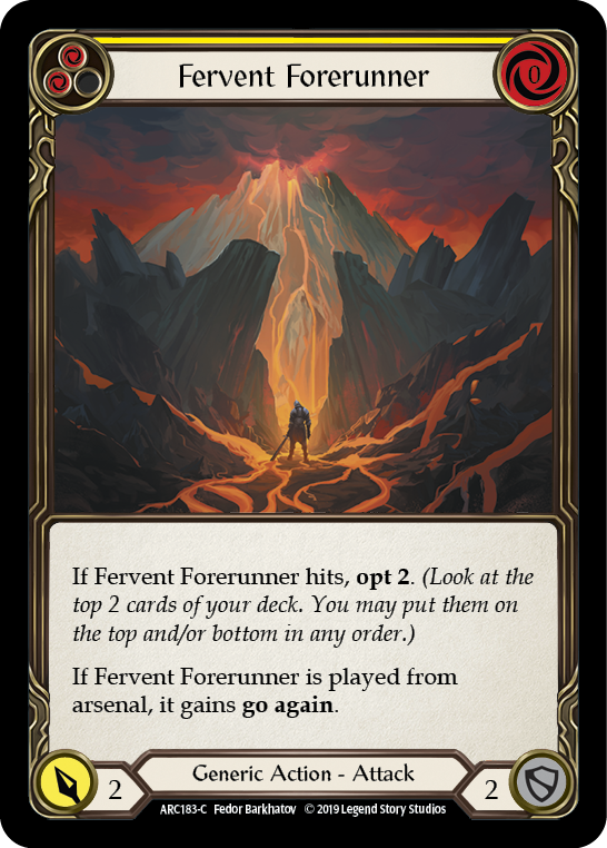 Fervent Forerunner (Yellow) [ARC183-C] 1st Edition Normal | Magic Magpie