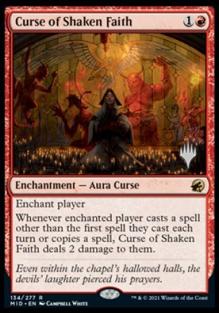 Curse of Shaken Faith (Promo Pack) [Innistrad: Midnight Hunt Promos] | Magic Magpie