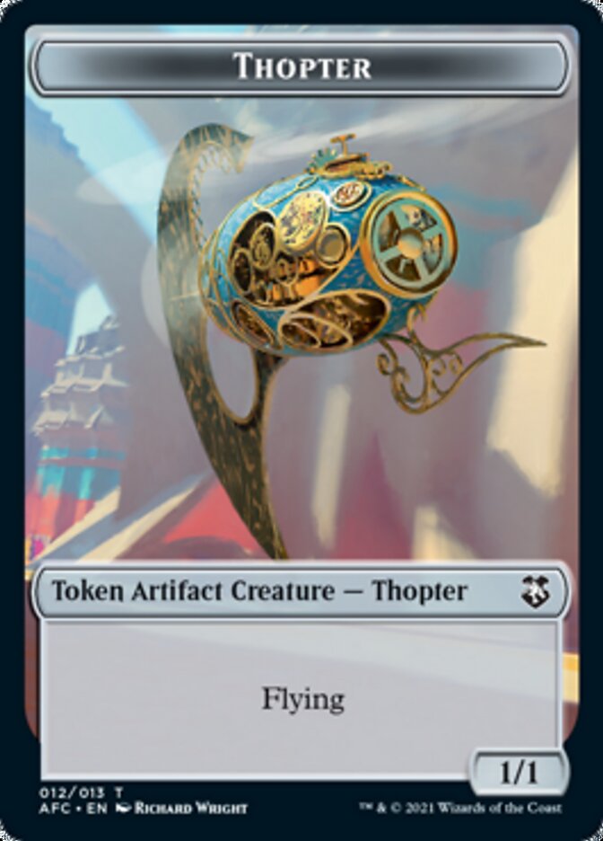 Thopter // Treasure Double-sided Token [Dungeons & Dragons: Adventures in the Forgotten Realms Commander Tokens] | Magic Magpie