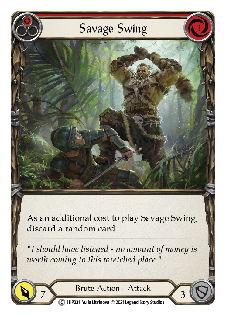 Savage Swing (Red) [1HP031] | Magic Magpie