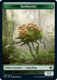 Saproling // Treasure Double-sided Token [Commander 2020 Tokens] | Magic Magpie