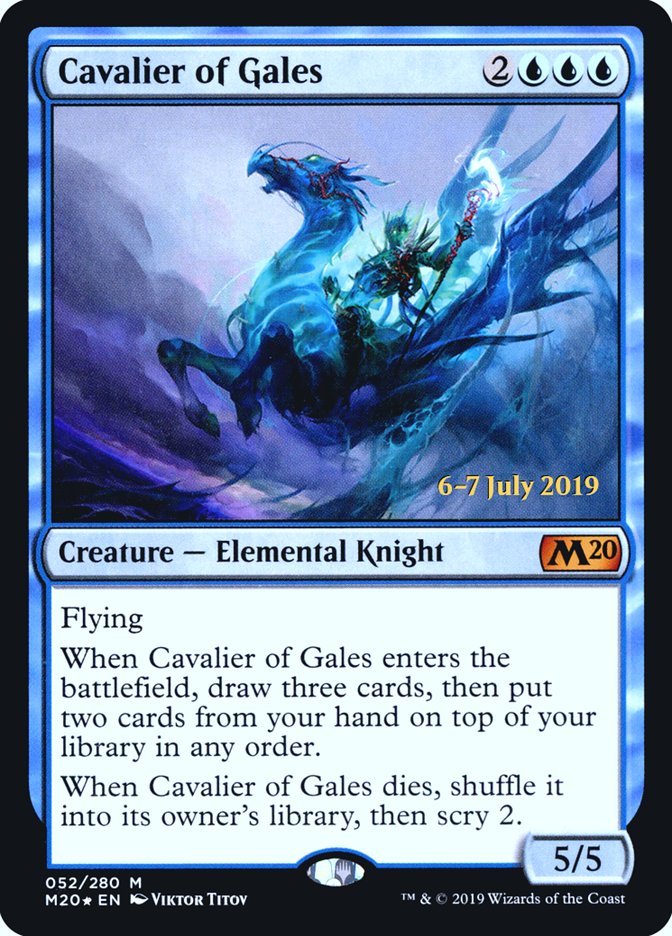 Cavalier of Gales  [Core Set 2020 Prerelease Promos] | Magic Magpie