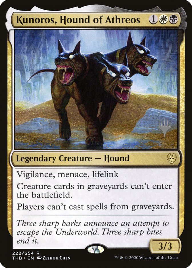Kunoros, Hound of Athreos (Promo Pack) [Theros Beyond Death Promos] | Magic Magpie