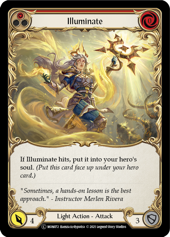 Illuminate (Red) (Rainbow Foil) [U-MON072-RF] Unlimited Rainbow Foil | Magic Magpie