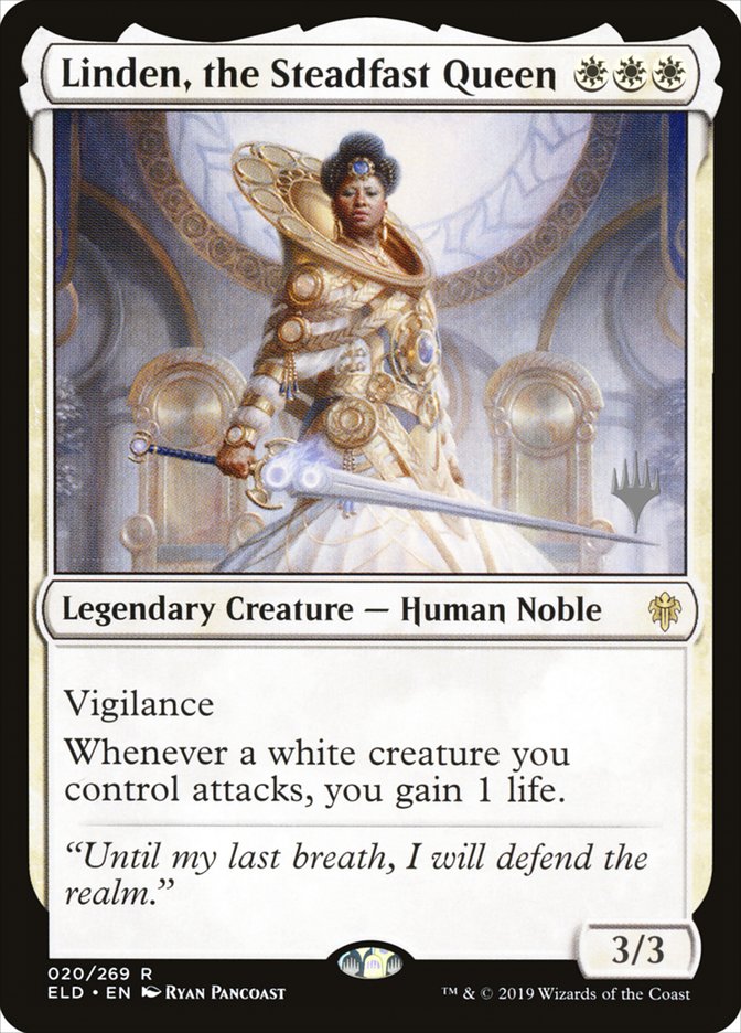 Linden, the Steadfast Queen (Promo Pack) [Throne of Eldraine Promos] | Magic Magpie