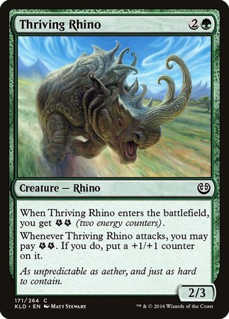 Thriving Rhino [Kaladesh] | Magic Magpie