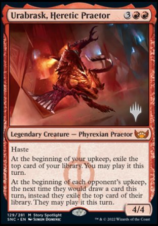 Urabrask, Heretic Praetor (Promo Pack) [Streets of New Capenna Promos] | Magic Magpie