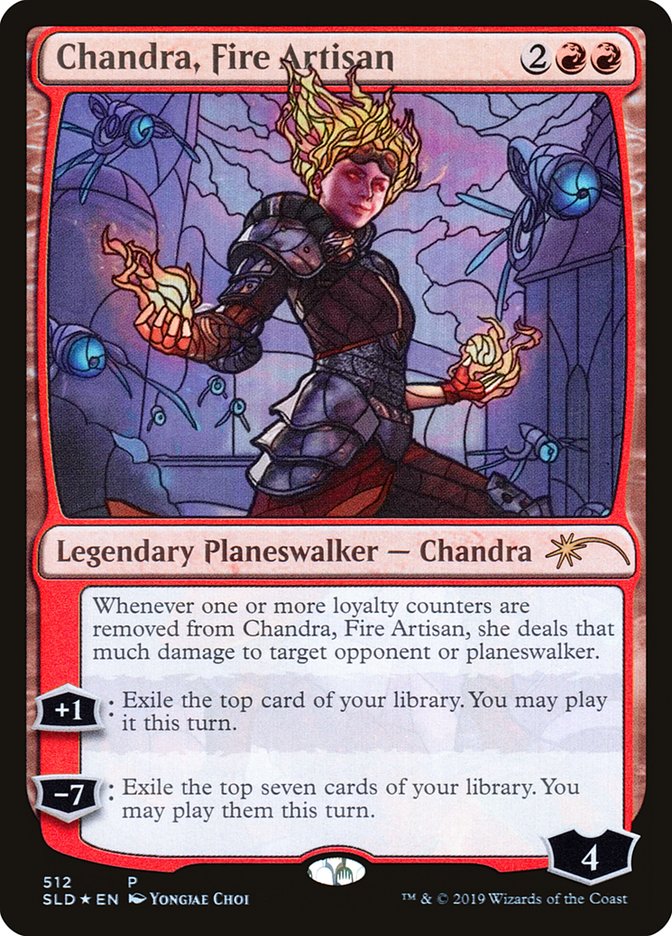 Chandra, Fire Artisan (Stained Glass) [Secret Lair Drop Promos] | Magic Magpie