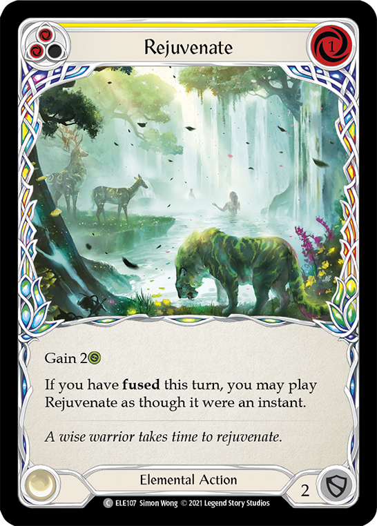 Rejuvenate (Yellow) [ELE107] (Tales of Aria)  1st Edition Rainbow Foil | Magic Magpie