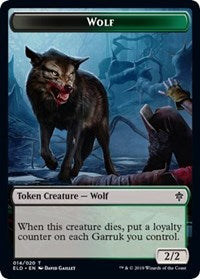 Wolf // Food (17) Double-sided Token [Throne of Eldraine Tokens] | Magic Magpie