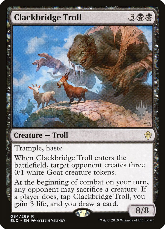 Clackbridge Troll (Promo Pack) [Throne of Eldraine Promos] | Magic Magpie