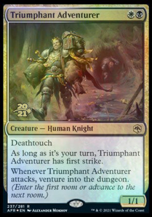 Triumphant Adventurer [Dungeons & Dragons: Adventures in the Forgotten Realms Prerelease Promos] | Magic Magpie