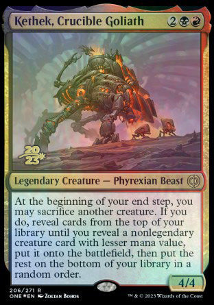 Kethek, Crucible Goliath [Phyrexia: All Will Be One Prerelease Promos] | Magic Magpie