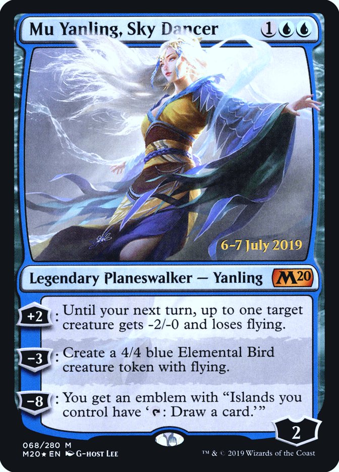 Mu Yanling, Sky Dancer  [Core Set 2020 Prerelease Promos] | Magic Magpie