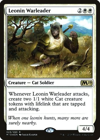 Leonin Warleader [Core Set 2019 Promos] | Magic Magpie