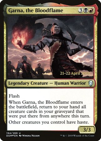 Garna, the Bloodflame [Dominaria Promos] | Magic Magpie