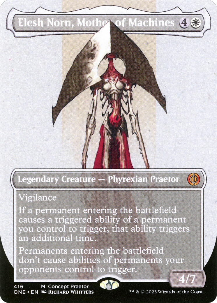 Elesh Norn, Mother of Machines (Borderless Concept Praetors) [Phyrexia: All Will Be One] | Magic Magpie