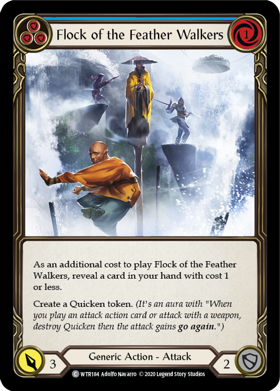 Flock of the Feather Walkers (Blue) [U-WTR184] (Welcome to Rathe Unlimited)  Unlimited Rainbow Foil | Magic Magpie