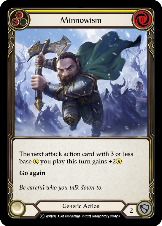 Minnowism (Yellow) (Rainbow Foil) [U-MON297-RF] Unlimited Rainbow Foil | Magic Magpie
