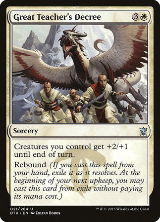 Great Teacher's Decree [Dragons of Tarkir] | Magic Magpie