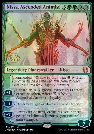 Nissa, Ascended Animist [Phyrexia: All Will Be One Prerelease Promos] | Magic Magpie