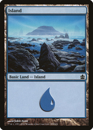 Island (305) [Commander 2011] | Magic Magpie