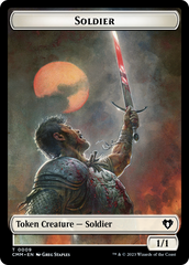 Copy (54) // Human Soldier Double-Sided Token [Commander Masters Tokens] | Magic Magpie