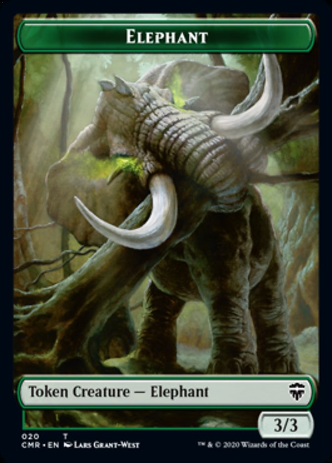 Beast (19) // Elephant Token [Commander Legends Tokens] | Magic Magpie