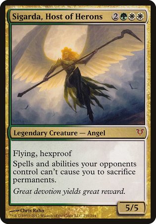 Sigarda, Host of Herons (Oversized) [Open the Helvault] | Magic Magpie