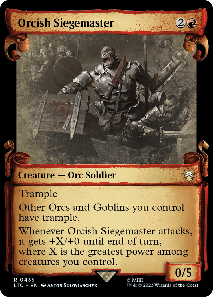 Orcish Siegemaster [The Lord of the Rings: Tales of Middle-Earth Commander Showcase Scrolls] | Magic Magpie