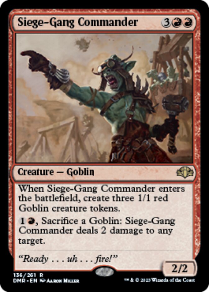 Siege-Gang Commander [Dominaria Remastered] | Magic Magpie