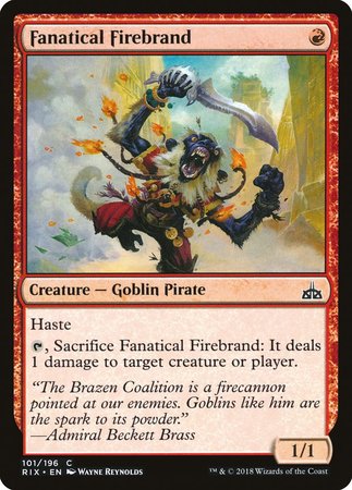 Fanatical Firebrand [Rivals of Ixalan] | Magic Magpie