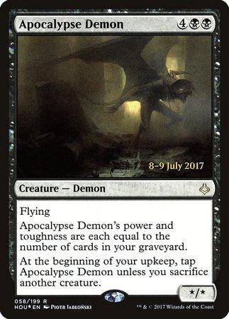 Apocalypse Demon [Hour of Devastation Promos] | Magic Magpie