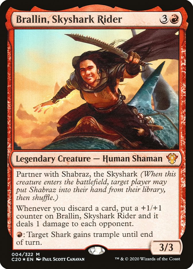 Brallin, Skyshark Rider [Commander 2020] | Magic Magpie