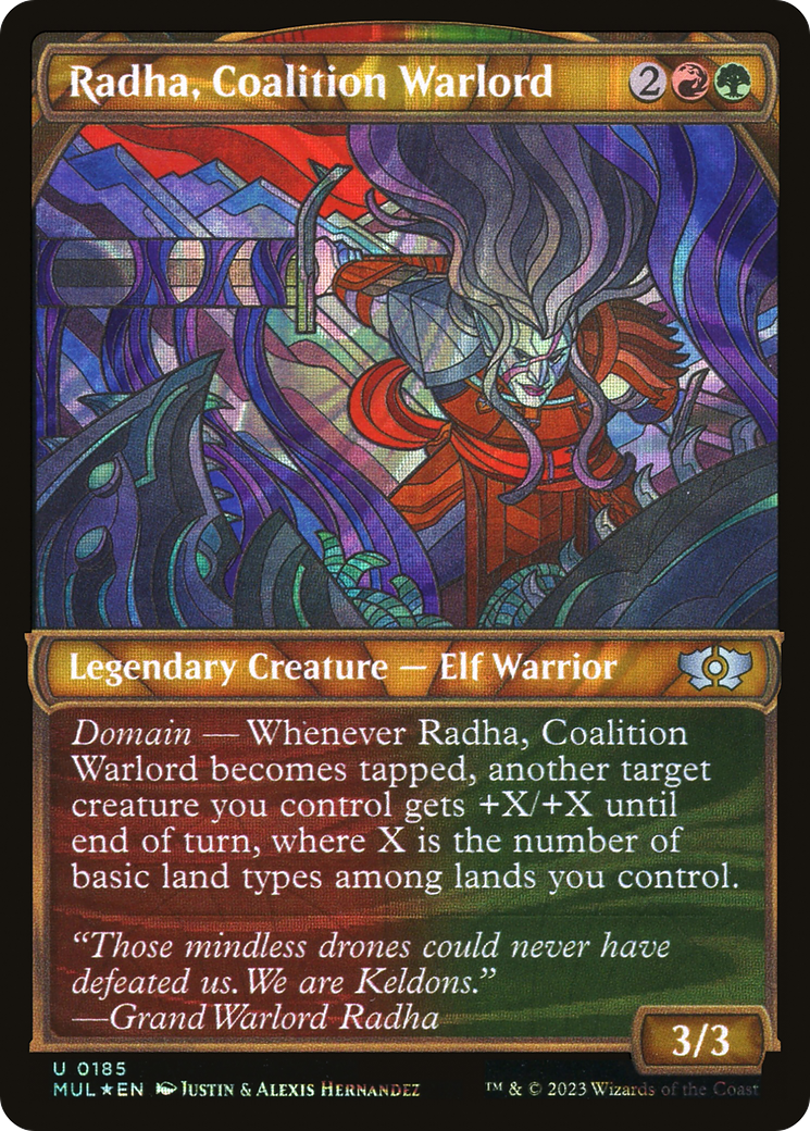 Radha, Coalition Warlord (Halo Foil) [Multiverse Legends] | Magic Magpie