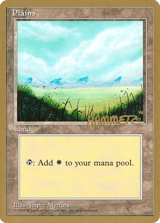 Plains (shr366) (Shawn "Hammer" Regnier) [Pro Tour Collector Set] | Magic Magpie