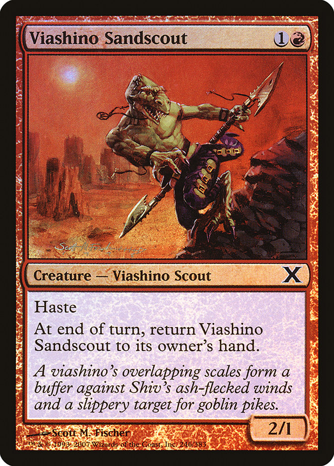 Viashino Sandscout (Premium Foil) [Tenth Edition] | Magic Magpie