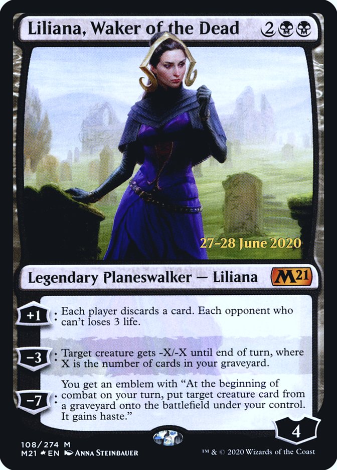 Liliana, Waker of the Dead  [Core Set 2021 Prerelease Promos] | Magic Magpie