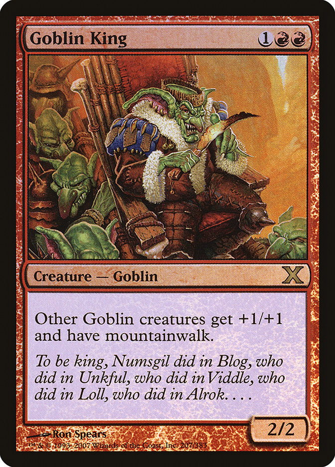 Goblin King (Premium Foil) [Tenth Edition] | Magic Magpie