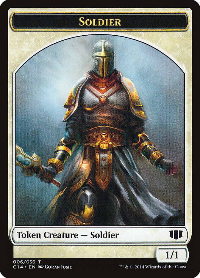 Soldier // Spirit Double-sided Token [Commander 2014 Tokens] | Magic Magpie