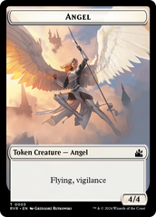 Bird // Angel (0003) Double-Sided Token [Ravnica Remastered Tokens] | Magic Magpie