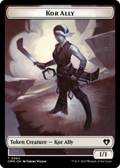 Wall // Kor Ally Double-Sided Token [Commander Masters Tokens] | Magic Magpie