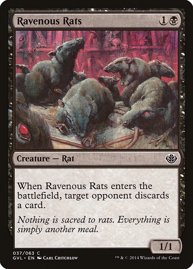 Ravenous Rats (Garruk vs. Liliana) [Duel Decks Anthology] | Magic Magpie